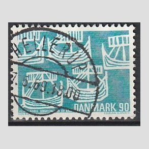 FRIM�RKER DANMARK | 1969 - AFA 479 - Foreningen Norden 50 �r - 90 �re lysbl� - Lux Stemplet