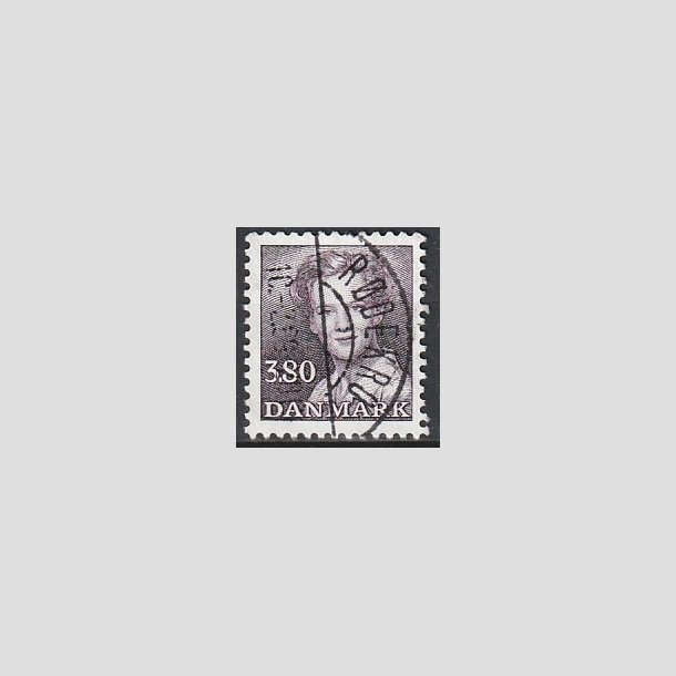 FRIMRKER DANMARK | 1988 - AFA 897 - Dronning Margrethe - 3,80 Kr. brunviolet - Lux Stemplet