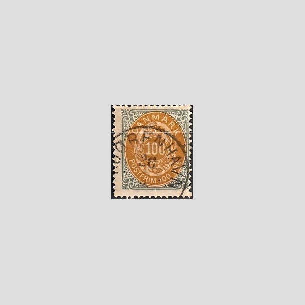 FRIMRKER DANMARK | 1875 - AFA 31 - 100 re gr/gul - Lux Stemplet 
