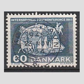 FRIM�RKER DANMARK | 1963 - AFA 417 - Postkonference - 60 �re bl� - Pragt Stemplet K�benhavn