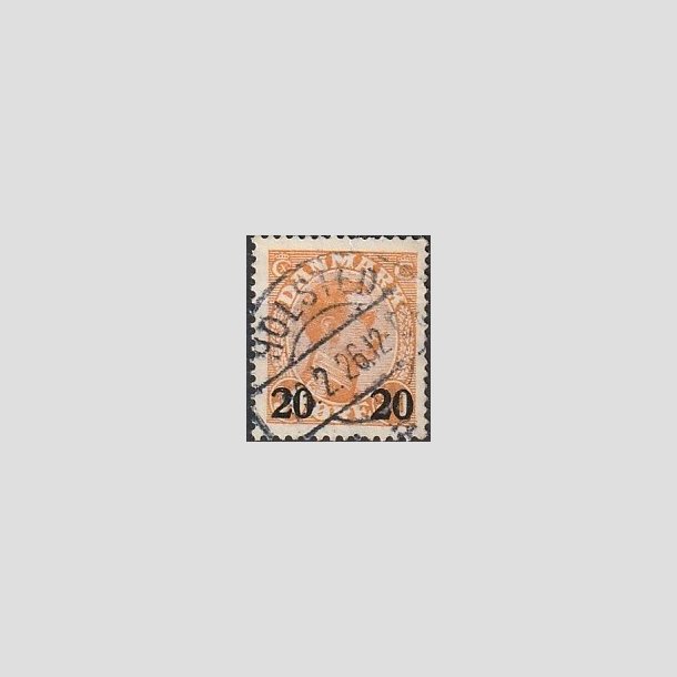 FRIMRKER DANMARK | 1926 - AFA 152 - 20 20/30 re orange Chr. X provisorier - Lux Stemplet "HOLSTED"