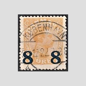 FRIMRKER DANMARK | 1921-22 - AFA 118 - 8 8/7 re orange provisorier - Lux Stemplet 