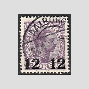 FRIMRKER DANMARK | 1926 - AFA 159 - 12 12/15 re violet Chr. X provisorier - Lux Stemplet 