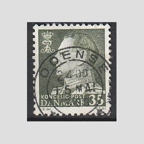FRIMRKER DANMARK | 1961-62 - AFA 395 - Fr. IX 35 re mrkgrn - Lux Stemplet