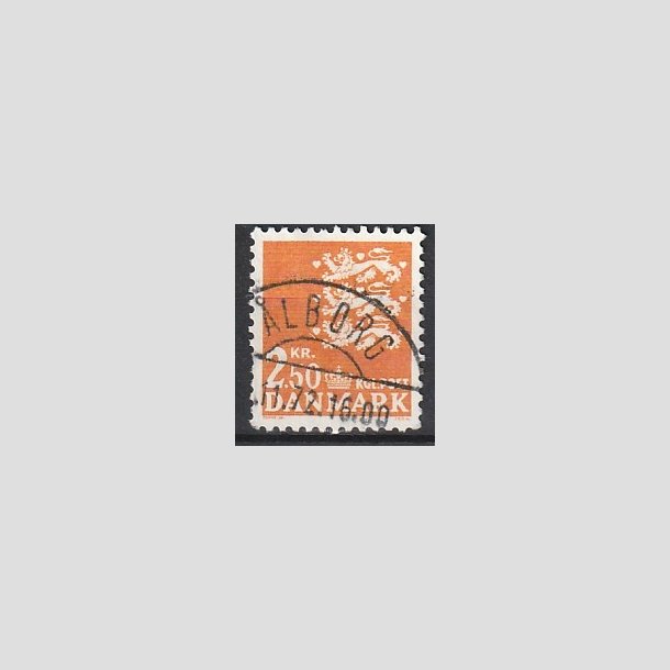 FRIMRKER DANMARK | 1972 - AFA 528 - Rigsvben 2,50 Kr. orange - Pragt Stemplet