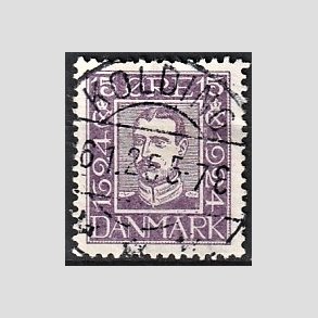 FRIM�RKER DANMARK | 1924 - AFA 139 - 15 �re violet - Pragt Stemplet 
