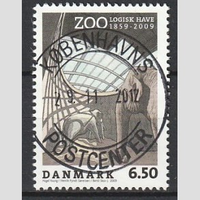 FRIM�RKER DANMARK | 2009 - AFA 1579 - Zoologisk Have - 6,50 Kr. flerfarvet - Pragt Stemplet