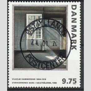 FRIMRKER DANMARK | 1997 - AFA 1158 - Vilh. Hammershj - 9,75 Kr. flerfarvet - Lux Stemplet