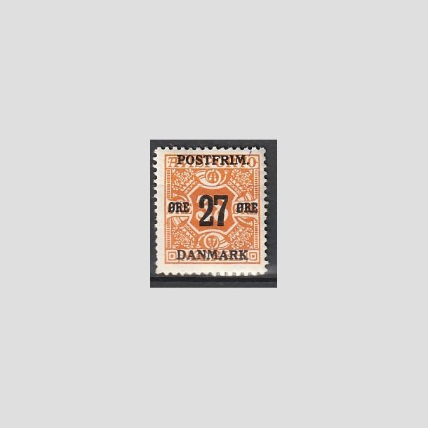 FRIMRKER DANMARK | 1918 - AFA 92 - 27 re/38 re orange provisorium - Ubrugt