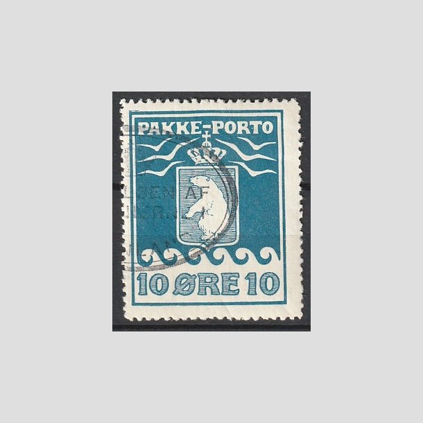 FRIMRKER GRNLAND | 1915 - AFA 7 - PAKKEPORTO 10 RE BL - STEMPLET