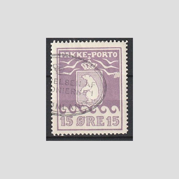 FRIMRKER GRNLAND | 1915 - AFA 8 - PAKKEPORTO 15 RE VIOLET - STEMPLET