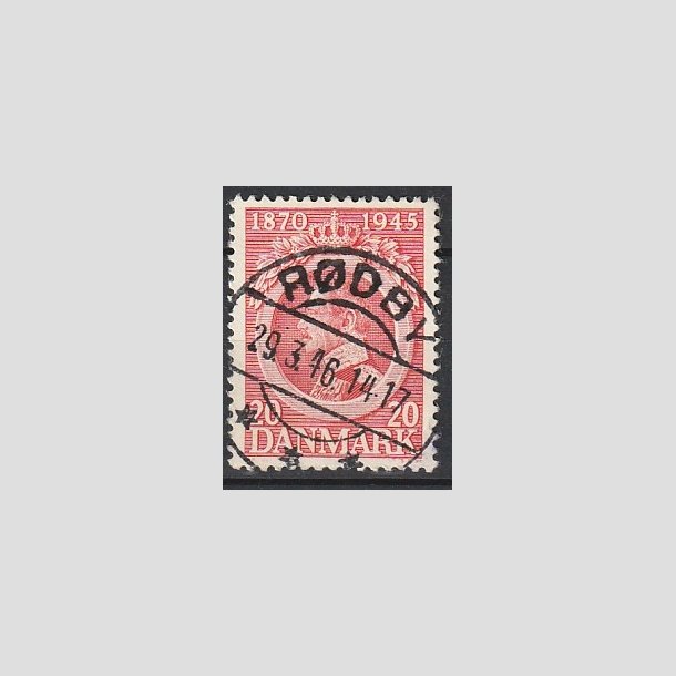 FRIMRKER DANMARK | 1945 - AFA 291 - Chr. X 75 r 20 re rd - Pragt Stemplet "RDBY"