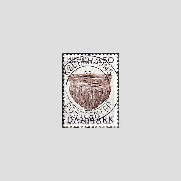 FRIMRKER DANMARK | 1992 - AFA 1007 - Nationalmuseets samlinger - 3,50 Kr. lilla/brun - Pragt Stemplet