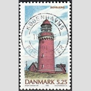 FRIM�RKER DANMARK | 1996 - AFA 1126 - Danske Fyrt�rne - 5,25 Kr. flerfarvet - Pragt Stemplet