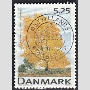 FRIM�RKER DANMARK | 1999 - AFA 1198 - Danske l�vtr�er - 5,25 Kr. flerfarvet - Pragt Stemplet