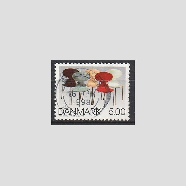 FRIMRKER DANMARK | 1997 - AFA 1162 - Dansk design - 5,00 Kr. flerfarvet - Pragt Stemplet