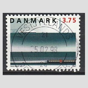 FRIM�RKER DANMARK | 1997 - AFA 1144 - Jernbanen Storeb�lt - 3,75 Kr. flerfarvet - Pragt Stemplet