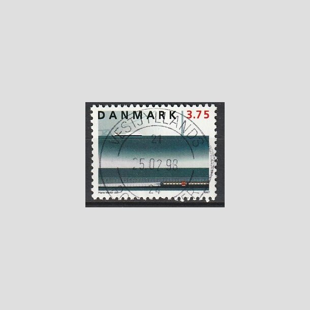 FRIMRKER DANMARK | 1997 - AFA 1144 - Jernbanen Storeblt - 3,75 Kr. flerfarvet - Pragt Stemplet