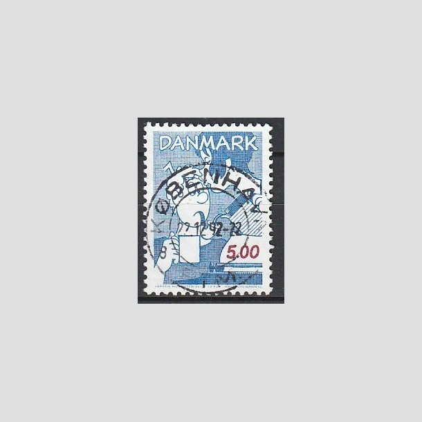 FRIMRKER DANMARK | 1992 - AFA 1031 - Danske tegneseriefigurer - 5,00 Kr. bl/rd - Pragt Stemplet