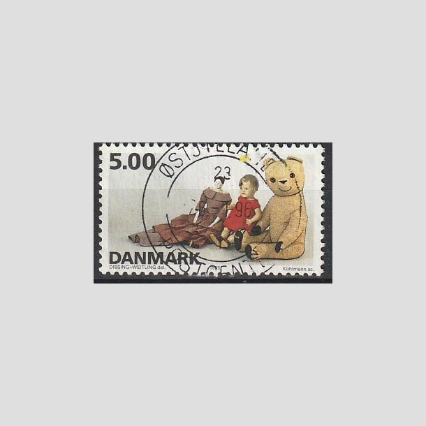 FRIMRKER DANMARK | 1995 - AFA 1104 - Dansk legetj - 5,00 Kr. flerfarvet - Pragt Stemplet