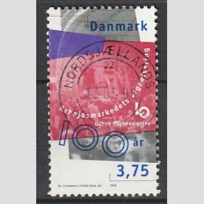 FRIM�RKER DANMARK | 1998 - AFA 1165 - Arbejdsmarkedet - 3,75 Kr. flerfarvet - Pragt Stemplet