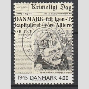 FRIMRKER DANMARK | 2000 - AFA 1257 - 1900 tallet serie 3 - 4,00 Kr. flerfarvet - Pragt Stemplet