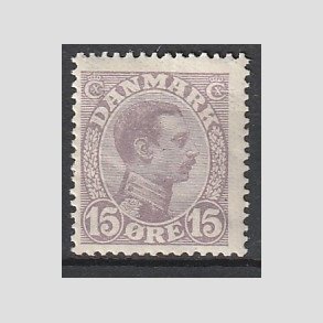 FRIMRKER DANMARK | 1913 - AFA 70a - Chr. X 15 re matlilla (UB) - Ubrugt