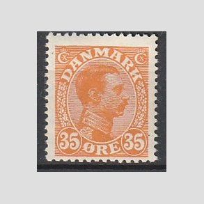 FRIMRKER DANMARK | 1913 - AFA 73 - Chr. X 35 re orange (UB) - Ubrugt