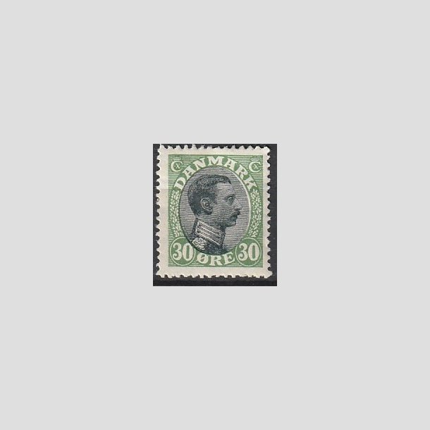 FRIMRKER DANMARK | 1918-20 - AFA 103 - Chr. X 30 re grn/sort - Ubrugt