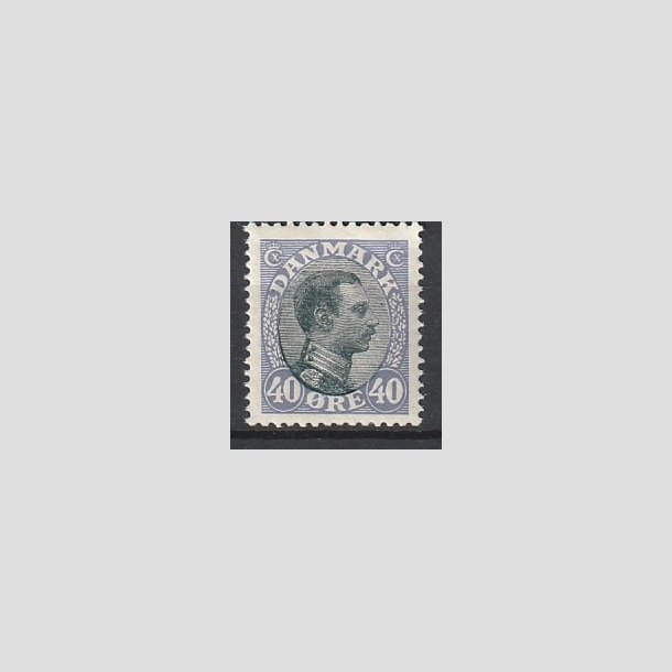 FRIMRKER DANMARK | 1918-20 - AFA 105a - Chr. X 40 re bllilla/sort - Ubrugt