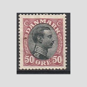 FRIMRKER DANMARK | 1918-20 - AFA 106 - Chr. X 50 re vinrd/sort - Ubrugt