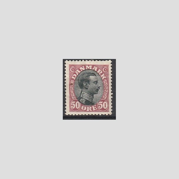 FRIMRKER DANMARK | 1918-20 - AFA 106 - Chr. X 50 re vinrd/sort - Ubrugt