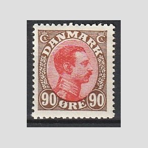 FRIMRKER DANMARK | 1918-20 - AFA 109 - Chr. X 90 re brun/rd - Ubrugt