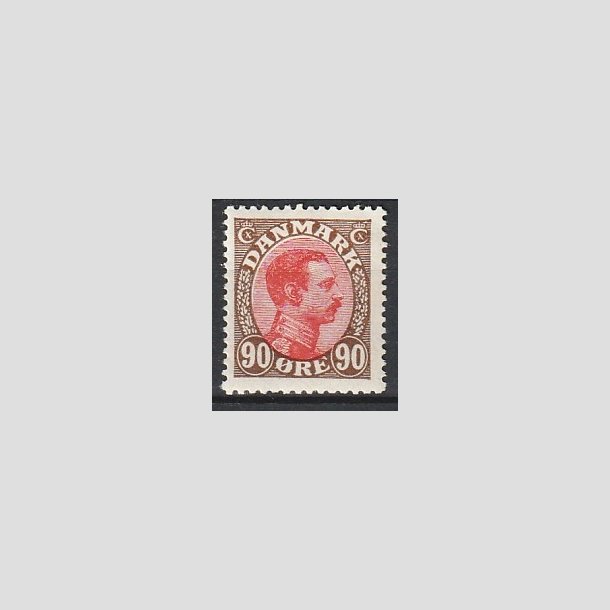 FRIMRKER DANMARK | 1918-20 - AFA 109 - Chr. X 90 re brun/rd - Ubrugt