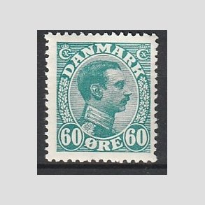 FRIMRKER DANMARK | 1921-22 - AFA 130 - Chr. X 60 re blgrn - Postfrisk