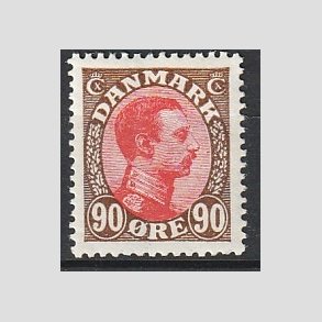 FRIMRKER DANMARK | 1918-20 - AFA 109 - Chr. X 90 re brun/rd - Ubrugt