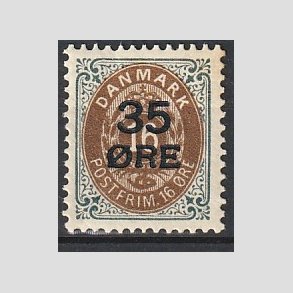 FRIMRKER DANMARK | 1912 - AFA 60 - 35/16 res Provisorier gr/brun - Postfrisk