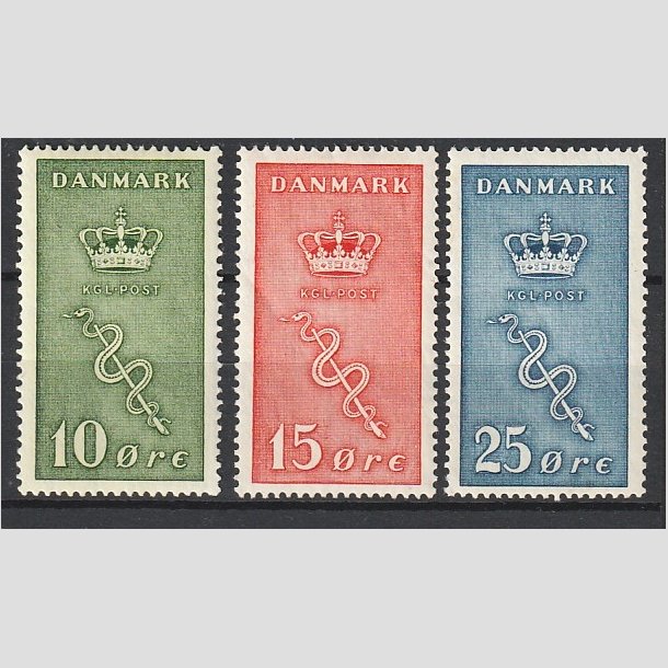 FRIMRKER DANMARK | 1929 - AFA 178,179,180 - 10+5,15+5,25+5 re Krftfrimrker i komplet st - Ubrugt