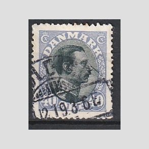FRIMRKER DANMARK | 1918-20 - AFA 105a V - VARIANT Chr. X 40 re bllilla/sort - Stemplet