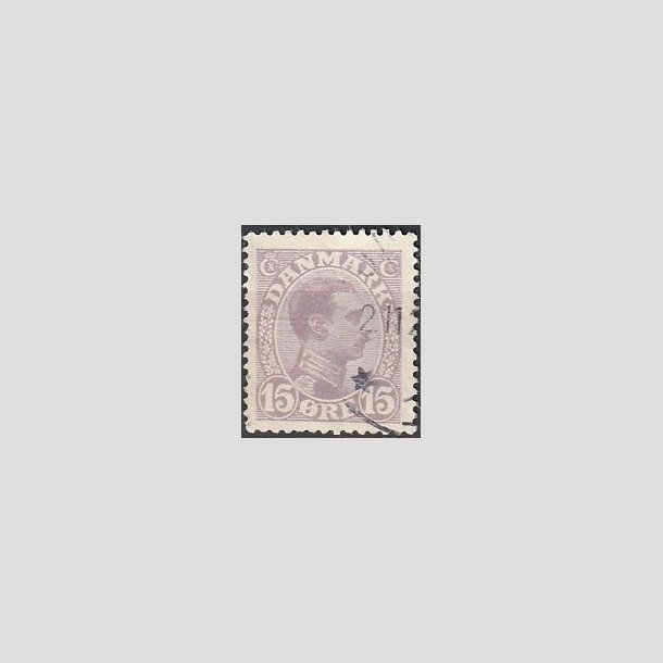 FRIMRKER DANMARK | 1913 - AFA 70a Z - VARIANT Chr. X 15 re matlilla - Stemplet