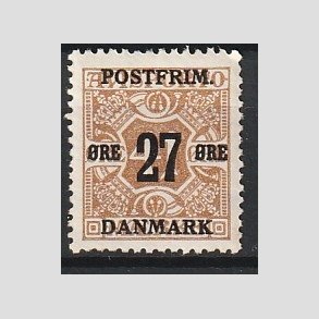 FRIMRKER DANMARK | 1918 - AFA 93 - 27 re/41 re brun provisorium - Postfrisk