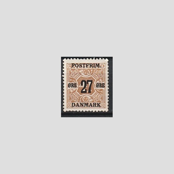 FRIMRKER DANMARK | 1918 - AFA 93 - 27 re/41 re brun provisorium - Postfrisk