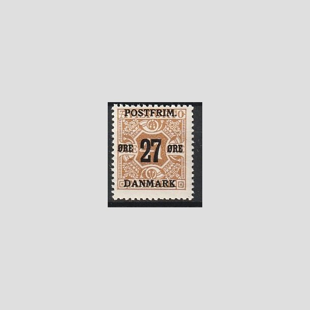FRIMRKER DANMARK | 1918 - AFA 93 - 27 re/41 re brun provisorium - Postfrisk