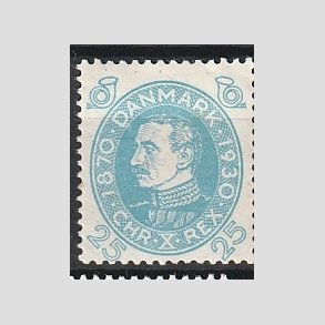 FRIMRKER DANMARK | 1930 - AFA 192 - Chr. X 60 r 25 re bl - Ubrugt