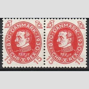 FRIMRKER DANMARK | 1930 - AFA 190 - Chr. X 60 r 15 re rd i par - Ubrugt
