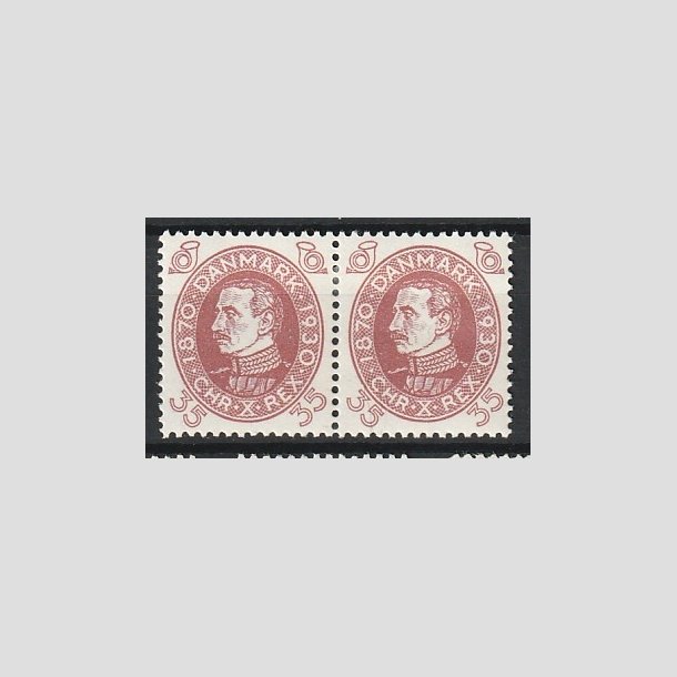 FRIMRKER DANMARK | 1930 - AFA 194 - Chr. X 60 r 35 re rdbrun i par - Ubrugt