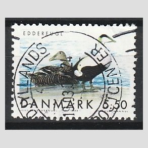 FRIM�RKER DANMARK | 1999 - AFA 1224 - Danske tr�kfugle - 5,50 Kr. Edderfugl - Pragt Stemplet