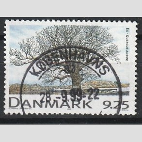 FRIM�RKER DANMARK | 1999 - AFA 1199 - Danske l�vtr�er - 9,25 Kr. Eg - Pragt Stemplet
