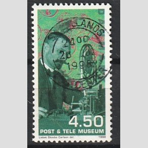 FRIM�RKER DANMARK | 1998 - AFA 1177 - Post og Tele museet - 4,50 Kr. flerfarvet - Pragt Stemplet