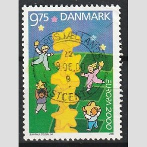 FRIMRKER DANMARK | 2000 - AFA 1256 - Europamrke - 9,75 Kr. flerfarvet - Pragt Stemplet